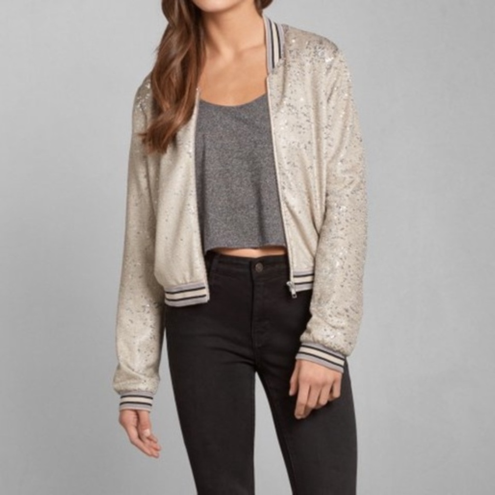 Bella Sequin Bomber Jacket